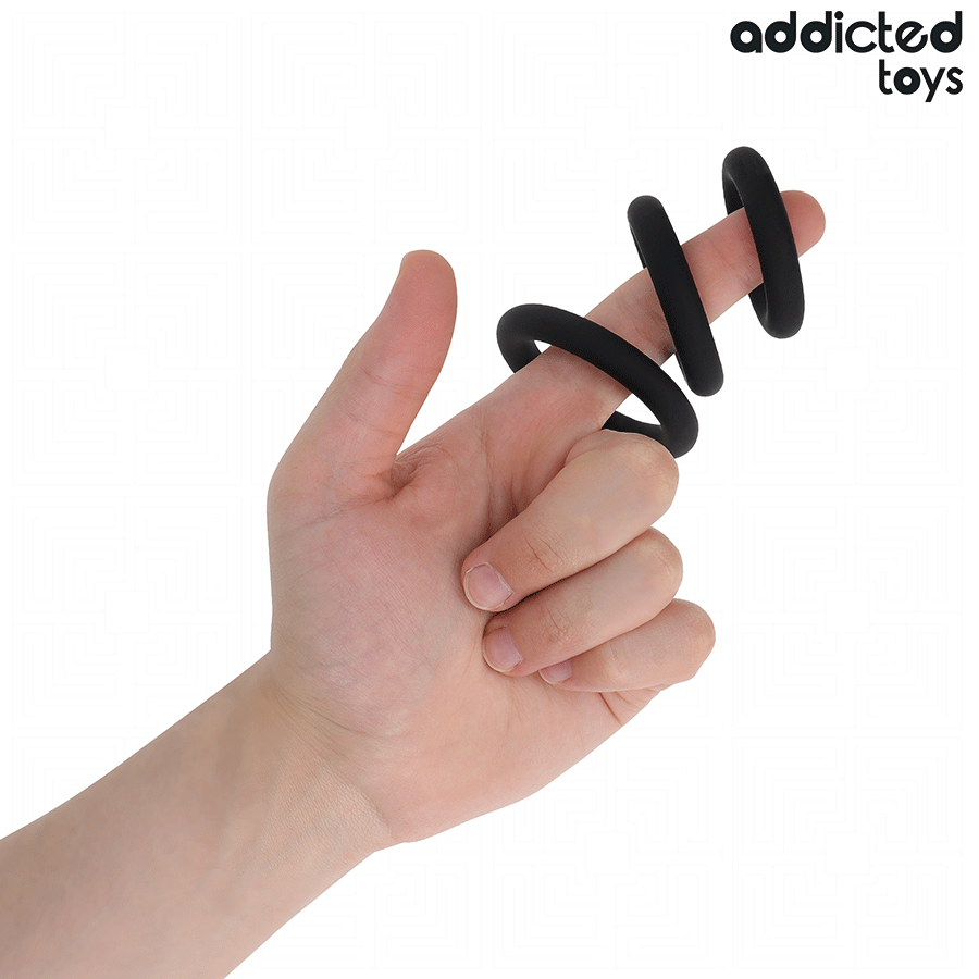ADDICTED TOYS – SET OF SILICONE RINGS MODEL 1