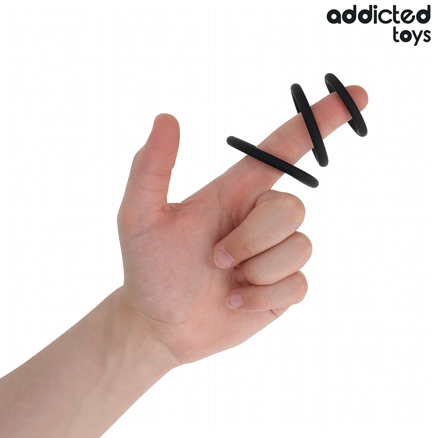 ADDICTED TOYS – SET OF SILICONE RINGS MODEL 2