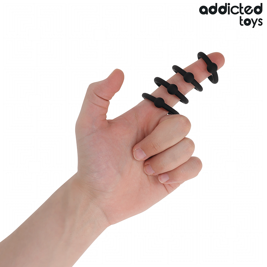 ADDICTED TOYS – SET OF PRESSURE SILICONE RINGS