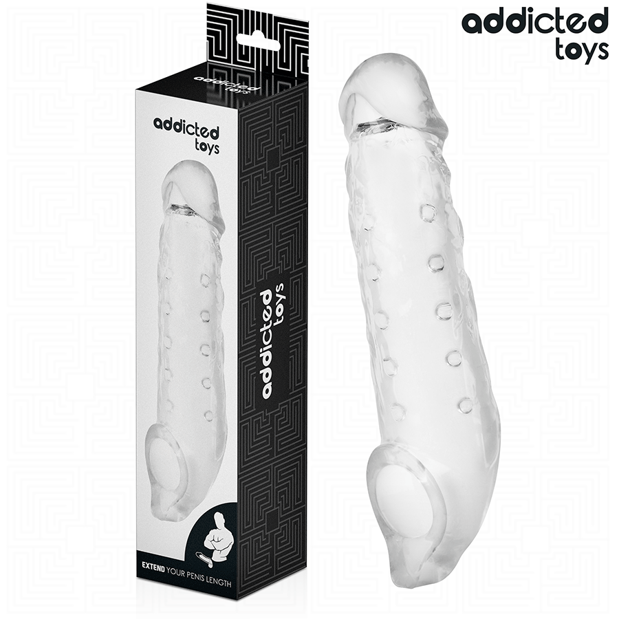 ADDICTED TOYS – TRANSPARENT PENIS EXTENSON SIZE S 23 CM
