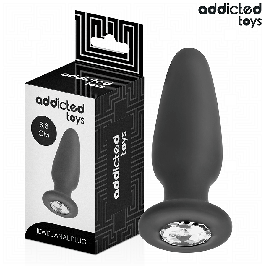 ADDICTED TOYS – ANAL PLUG WITH JEWEL SILICONE SIZE S 8.8 CM
