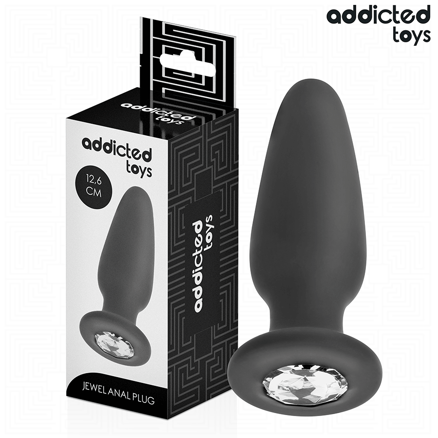 ADDICTED TOYS – ANAL PLUG WITH JEWEL SILICONE SIZE L 12.6 CM