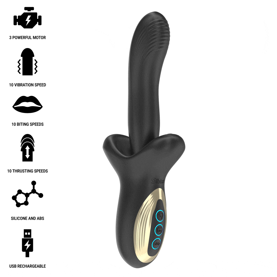IBIZA – POWERFUL VIBRATOR WITH THRUSTING AND BITING EFFECT