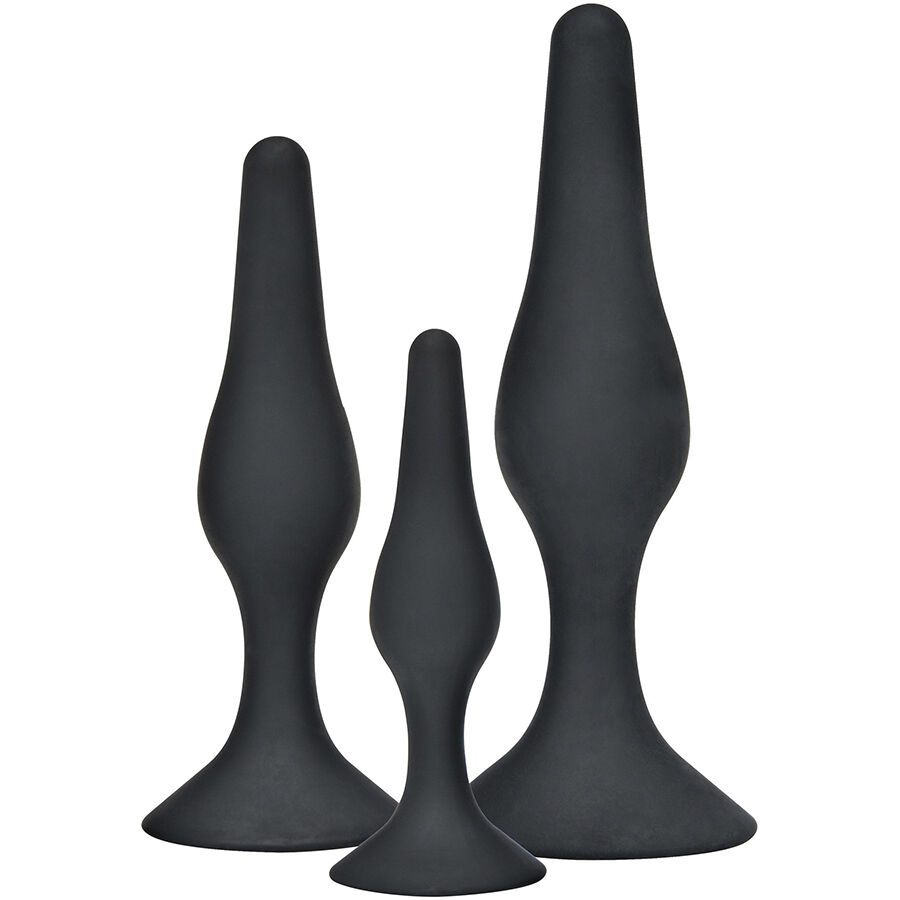TOYJOY – ANAL PLAY CURVY COMPANIONS ANAL PLUG 3 PIECES BLACK