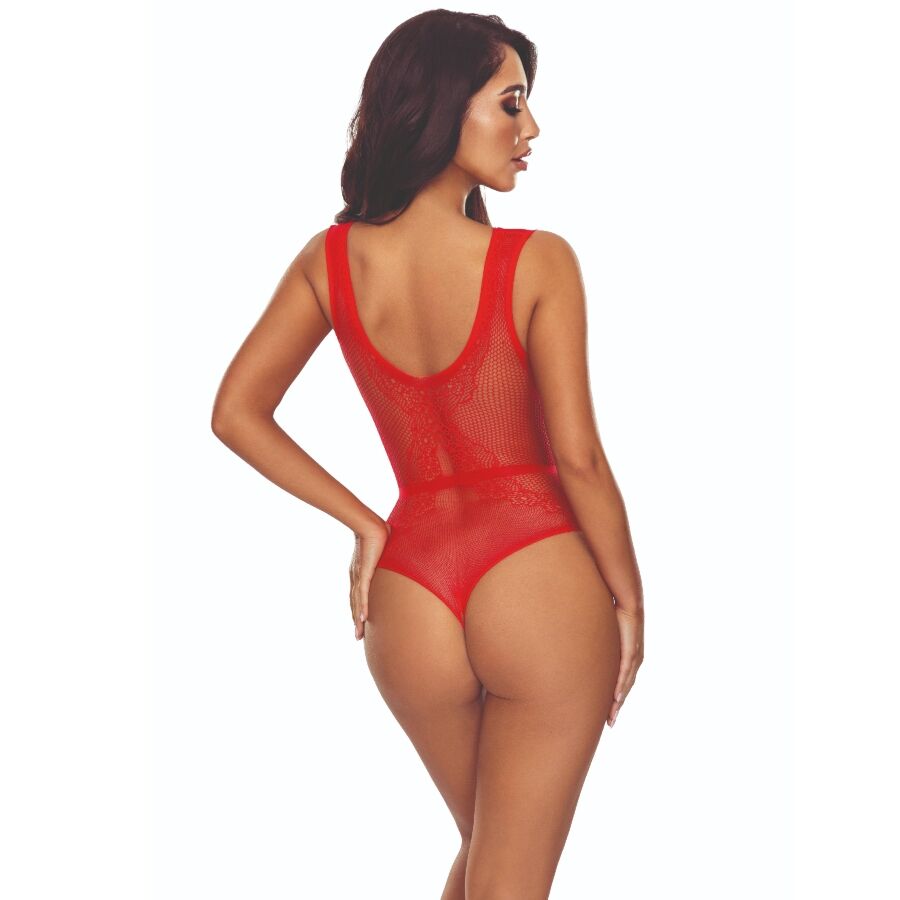 PASSION – BS115 BODYSTOCKING GRID RED