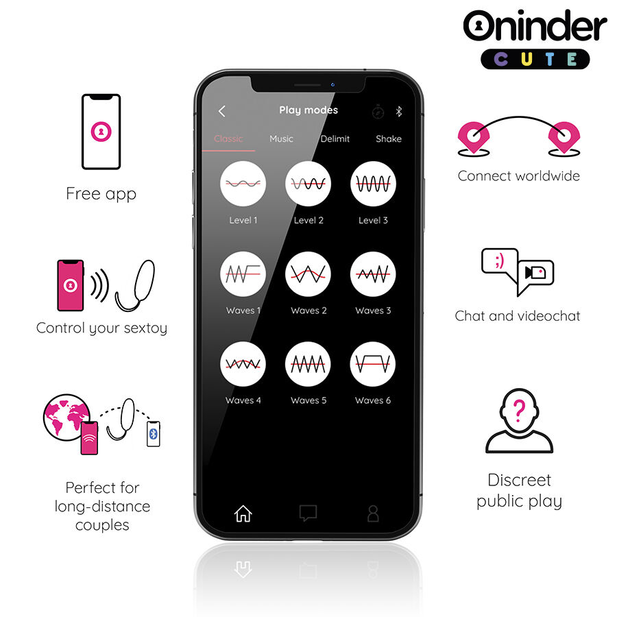 ONINDER CUTE - LOVE PLEASURE VIBRO-WAVE TAPPING SILICONE EGG - FREE WORLDWIDE APP - Image 5