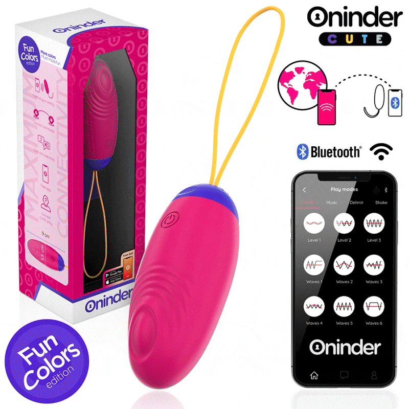 ONINDER CUTE – LOVE PLEASURE VIBRO-WAVE TAPPING SILICONE EGG – FREE WORLDWIDE APP