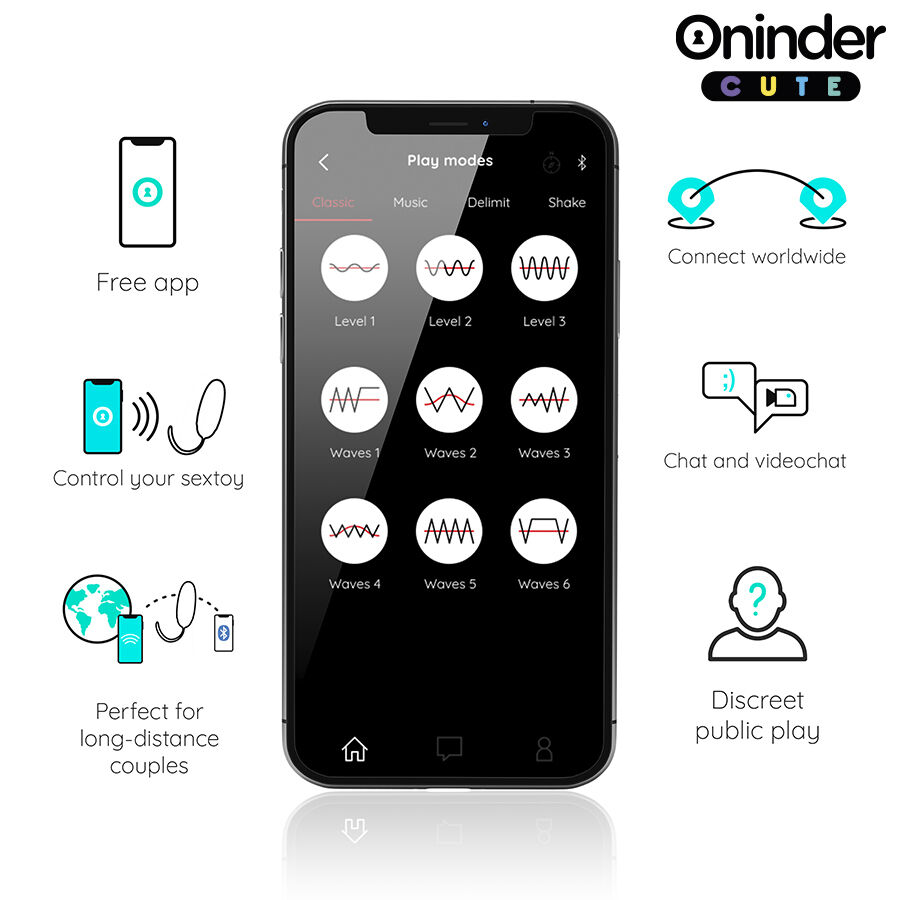 ONINDER CUTE - LOVE PLEASURE VIBRO-ROTATING SILICONE GEM EGG - FREE WORLDWIDE APP - Image 5