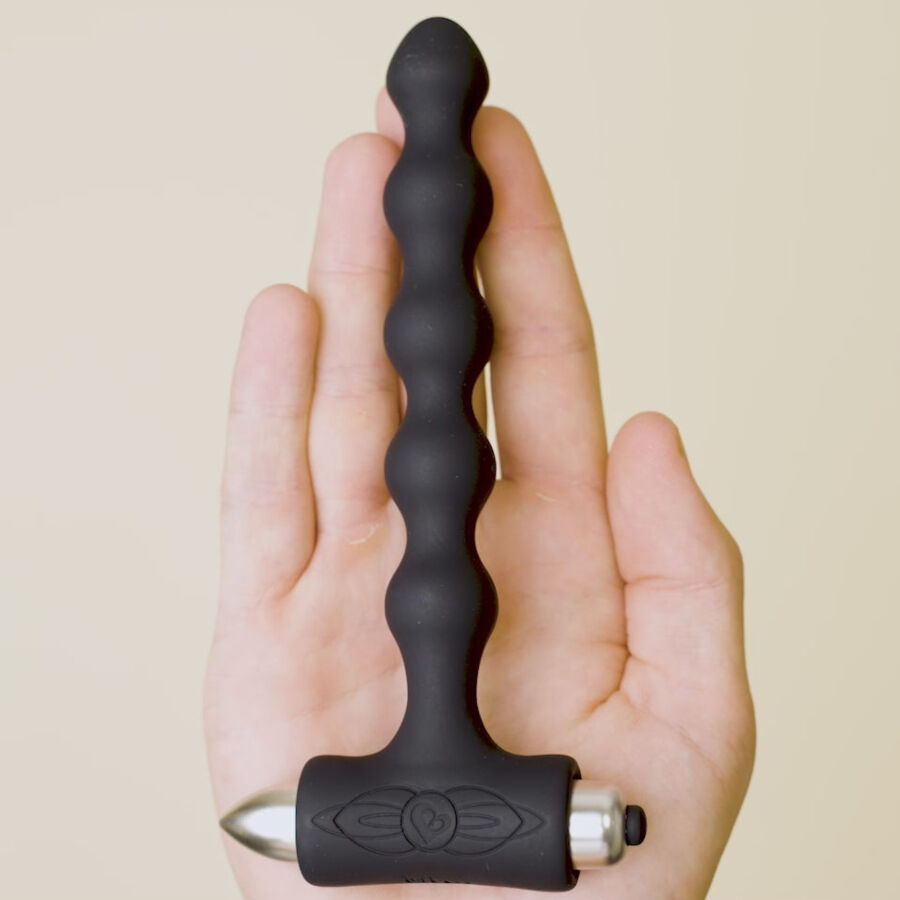 ROCKS- OFF – PETITE SENSATIONS PEARLS ANAL PLUG VIBRATOR BLACK