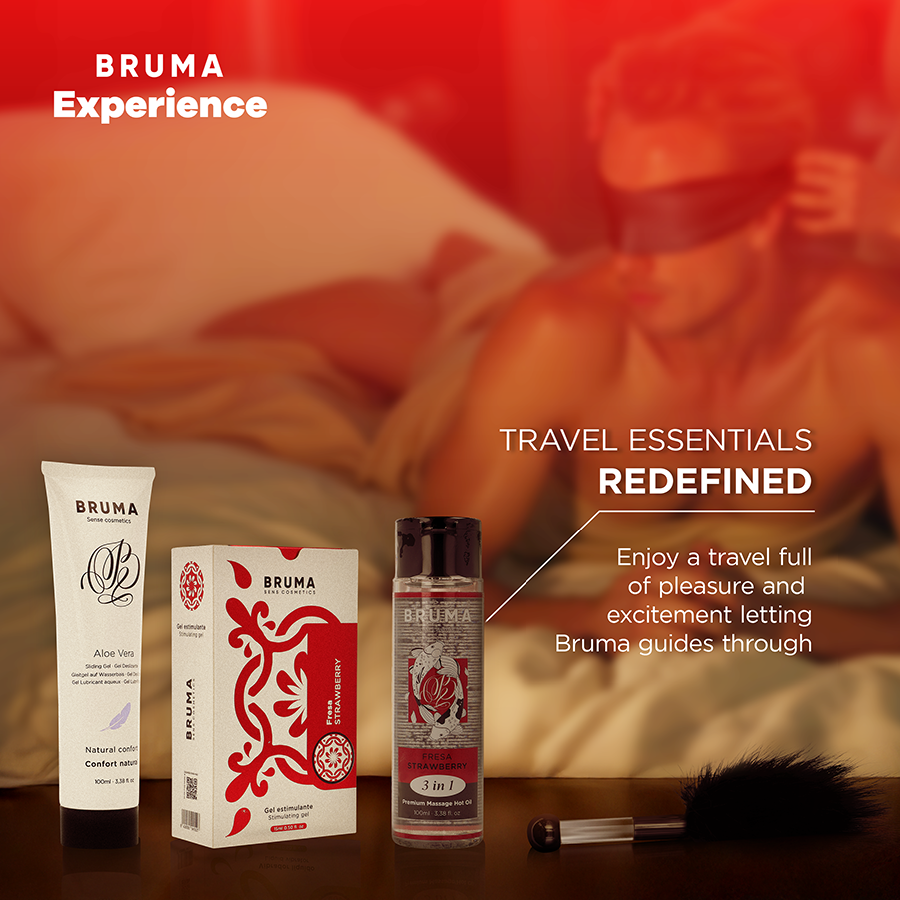 BRUMA XPERIENCE – SWEET STRAWBERRY TEMPTATION KIT WITH ORGASM ENHANCER
