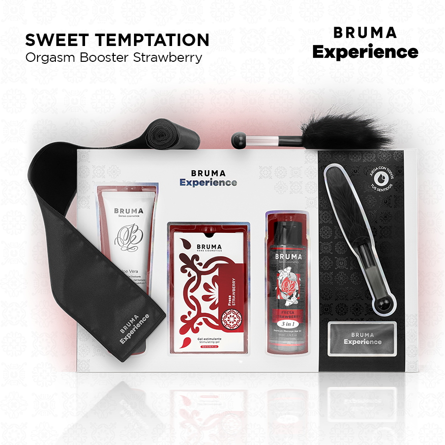 BRUMA XPERIENCE – SWEET STRAWBERRY TEMPTATION KIT WITH ORGASM ENHANCER