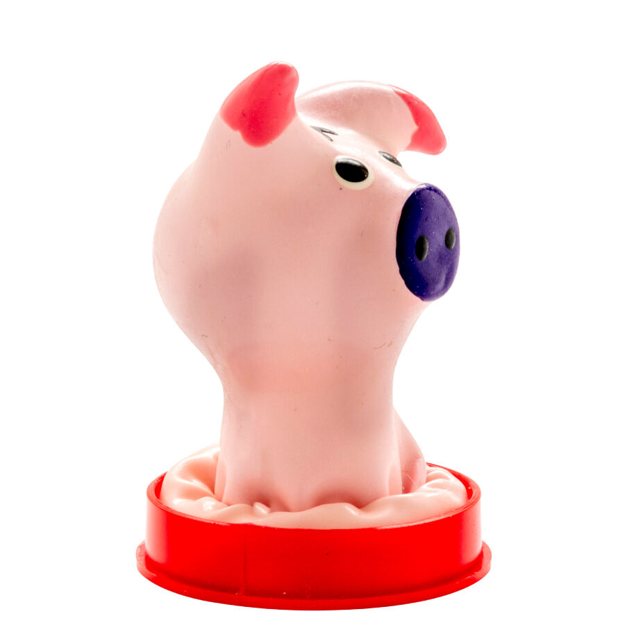 CONDOMERIE – HANDPAINTED NOVELTY CONDOMS PIG HEAD
