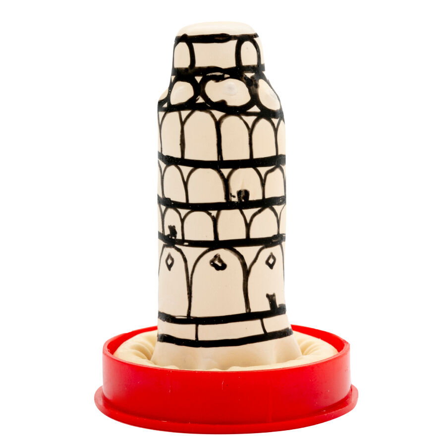 CONDOMERIE – HANDPAINTED NOVELTY CONDOMS PISA TOWER