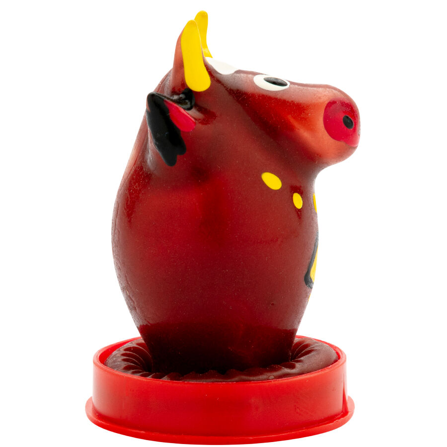 CONDOMERIE – HANDPAINTED NOVELTY CONDOMS BULL MODEL 1