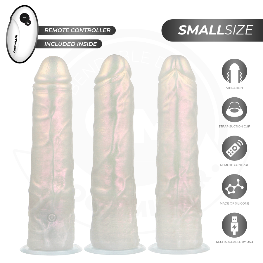 COCK MILLER - DILDO WITH SUCTION CUP, LIGHTS AND VIBRATION WITH REMOTE CONTROL WHITE 19.5 CM - Image 4