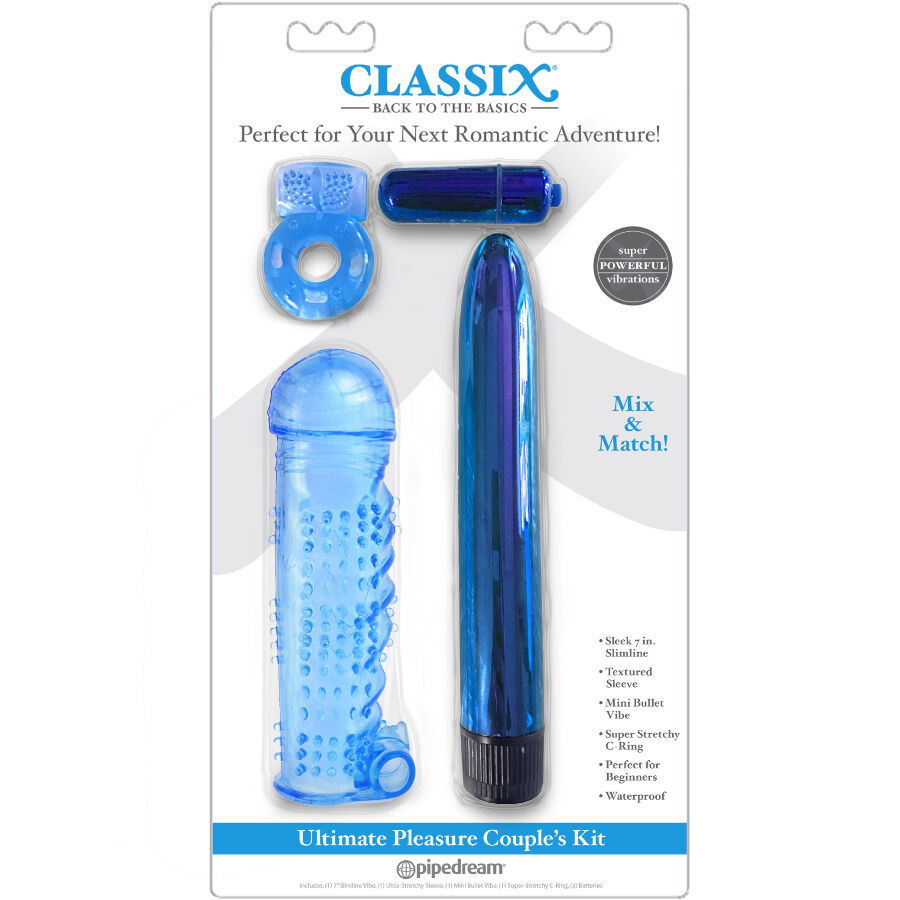 CLASSIX – ULTIMATE PLEASURE COUPLES KIT AZUL