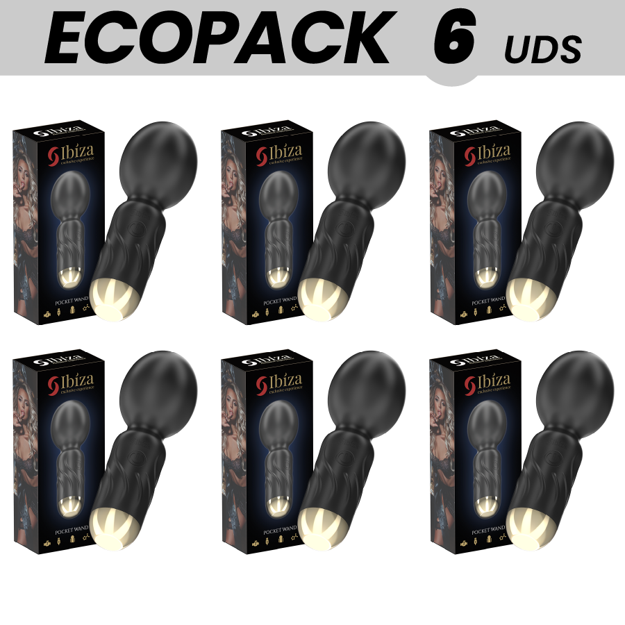 ECOPACKS 6 UNITS – IBIZA POCKET WAND VIBRATOR