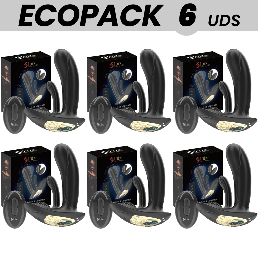 ECOPACKS 6 UNITS – IBIZA WEARABLE VIBRATOR WITH G-SPOT AND CLITORIS STIMULATION WITH REMOTE CONTROL