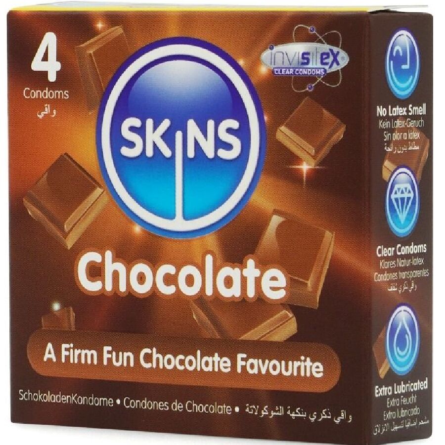 SKINS – CHOCOLATE PREMIUM CONDOMS PACK 4