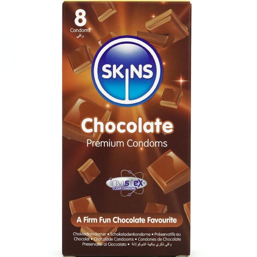 SKINS – CHOCOLATE PREMIUM CONDOMS PACK 8