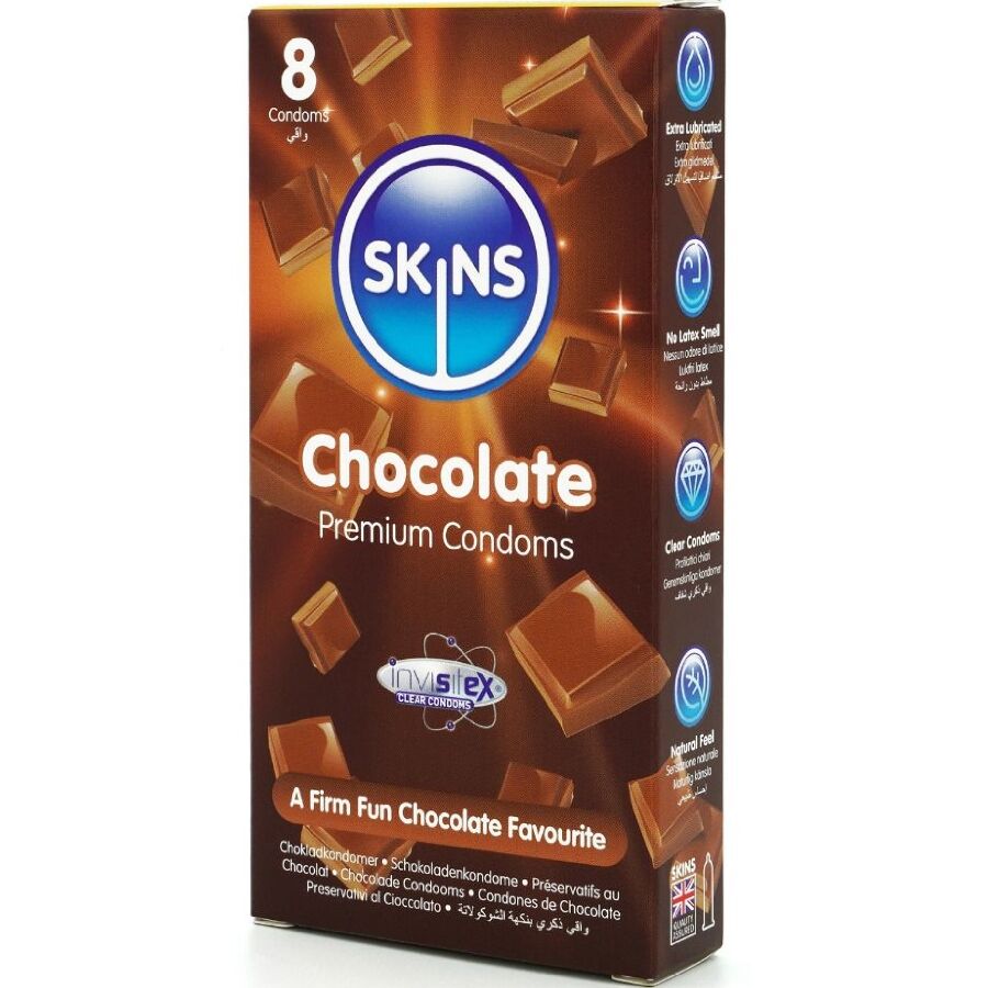 SKINS – CHOCOLATE PREMIUM CONDOMS PACK 8