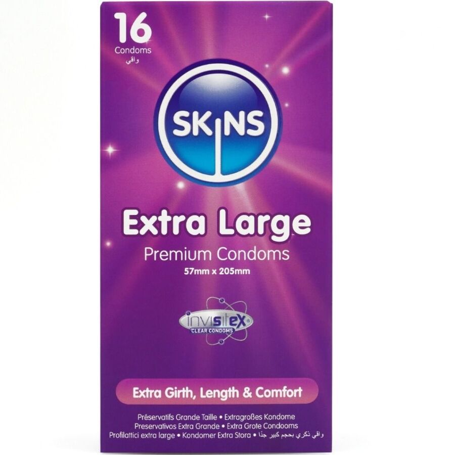 SKINS – EXTRA LARGE PREMIUM CONDOMS PACK 16