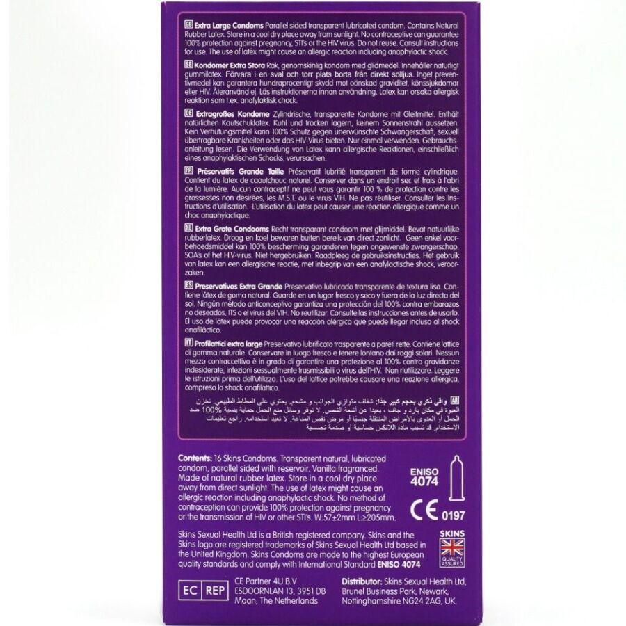 SKINS - EXTRA LARGE PREMIUM CONDOMS PACK 16 - Image 4