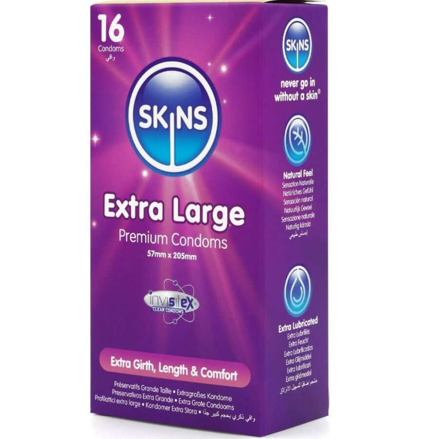 SKINS – EXTRA LARGE PREMIUM CONDOMS PACK 16