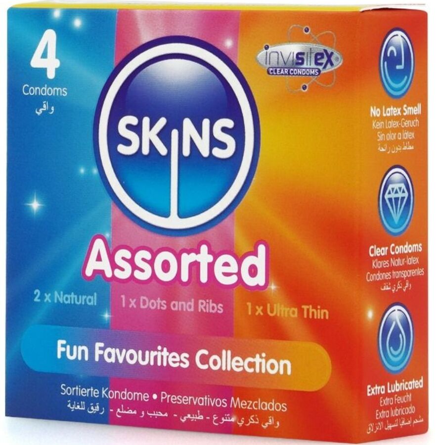 SKINS – ASSORTED PREMIUM CONDOMS PACK 4