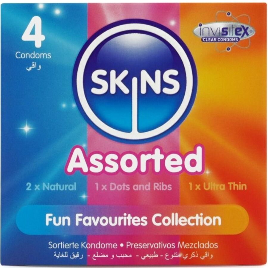 SKINS – ASSORTED PREMIUM CONDOMS PACK 4
