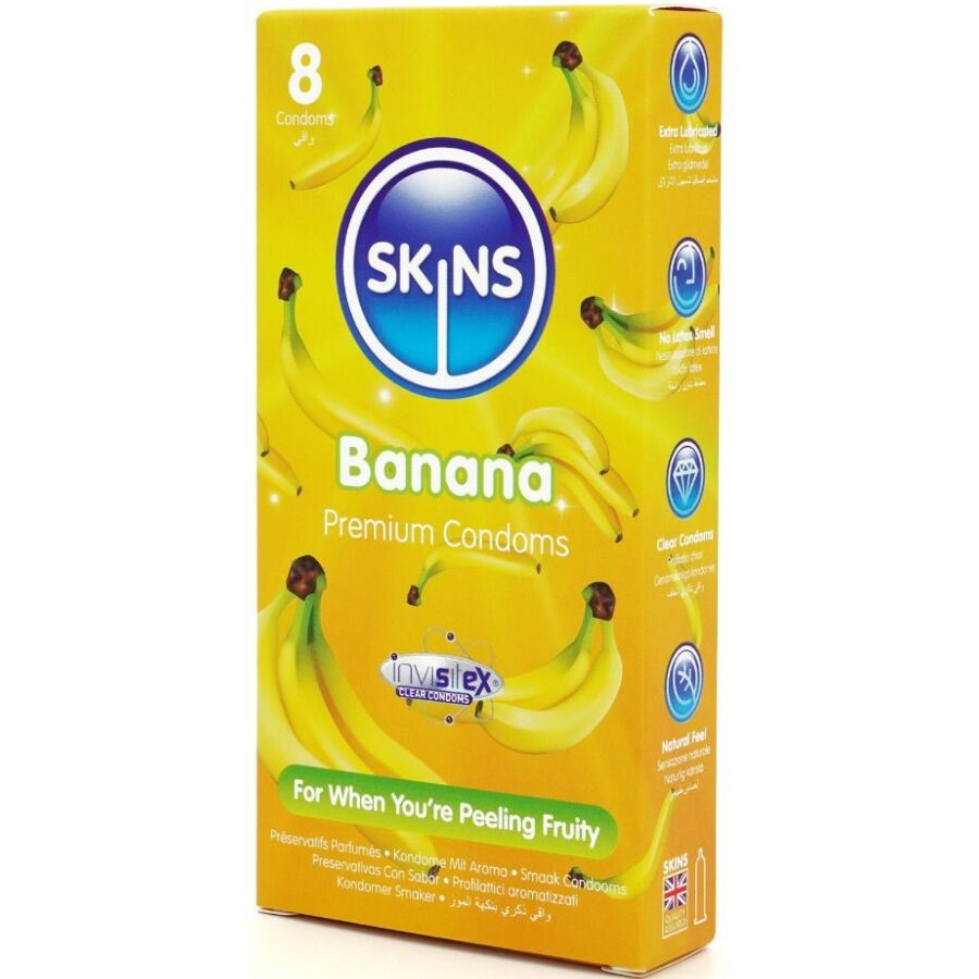 SKINS – BANANA PREMIUM CONDOMS PACK 8