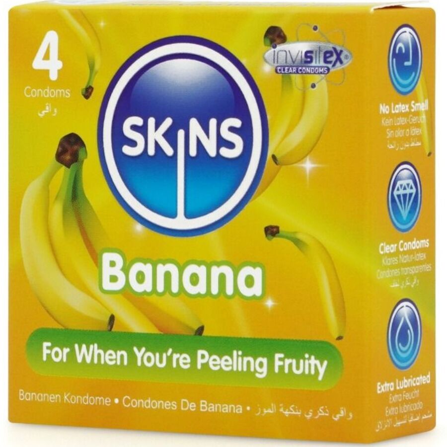 SKINS – BANANA PREMIUM CONDOMS PACK 4