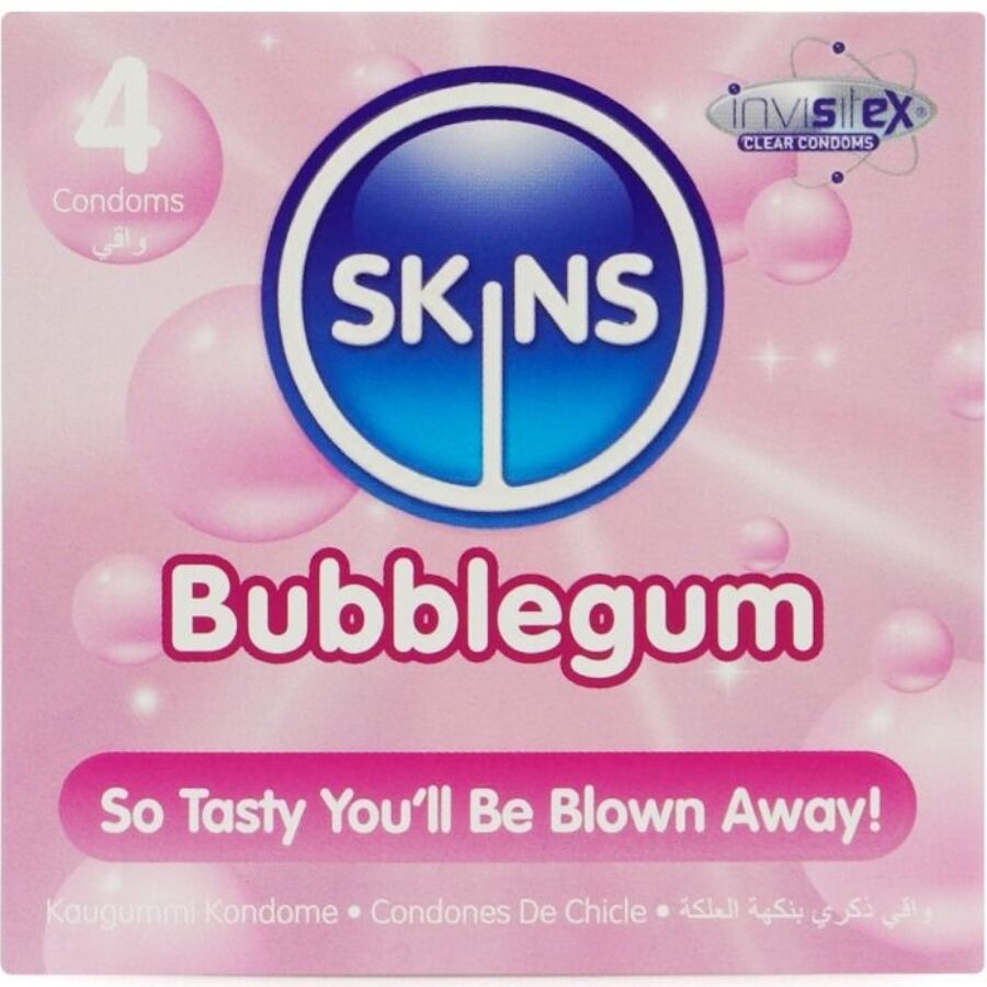 SKINS – BUBBLEGUM PREMIUM CONDOMS PACK 4