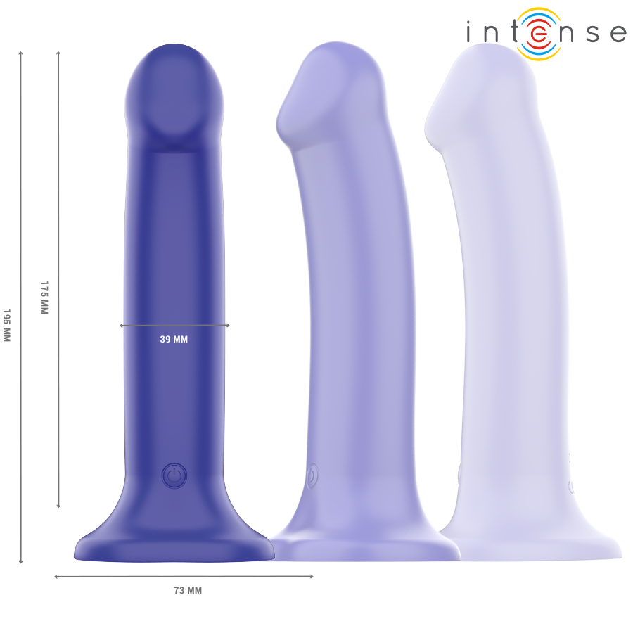 INTENSE – VICTORIA VIBRATOR WITH SUCTION CUP 10 VIBRATIONS DARK BLUE REMOTE CONTROL