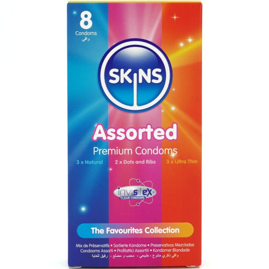 SKINS – ASSORTED PREMIUM CONDOMS PACK 8