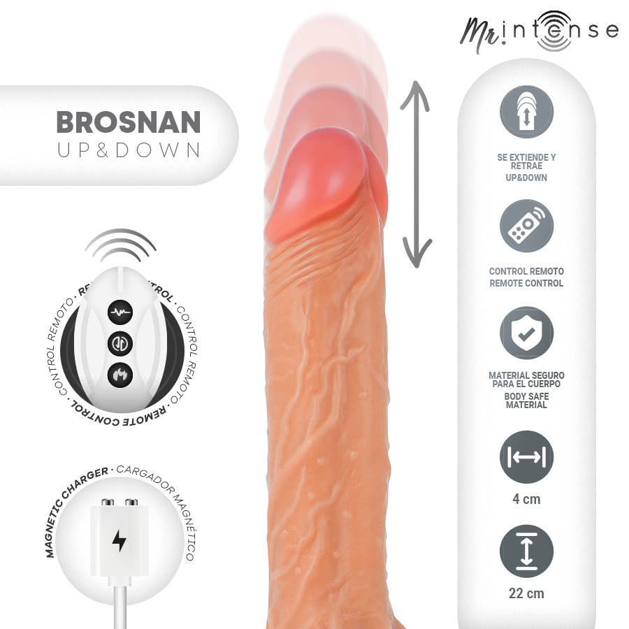 MR INTENSE – BROSNAN REALISTIC PENIS REMOTE CONTROL 22 CM -O- 4 CM