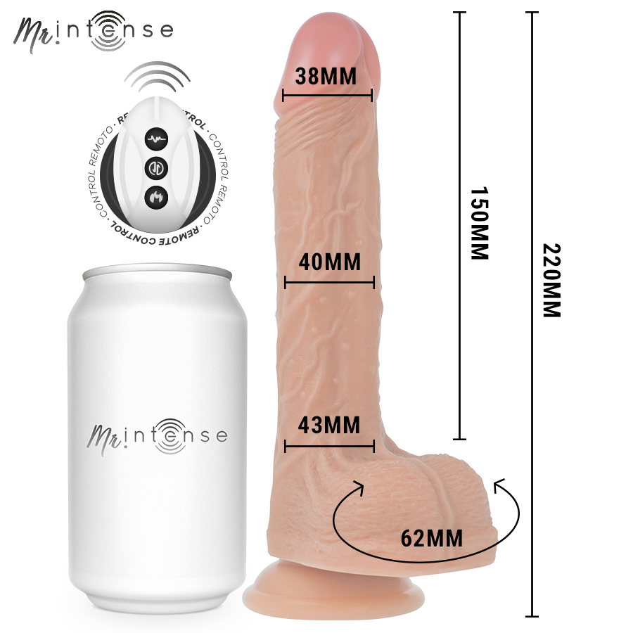 MR INTENSE – BALDWIN REALISTIC PENIS REMOTE CONTROL 22 CM -O- 4 CM