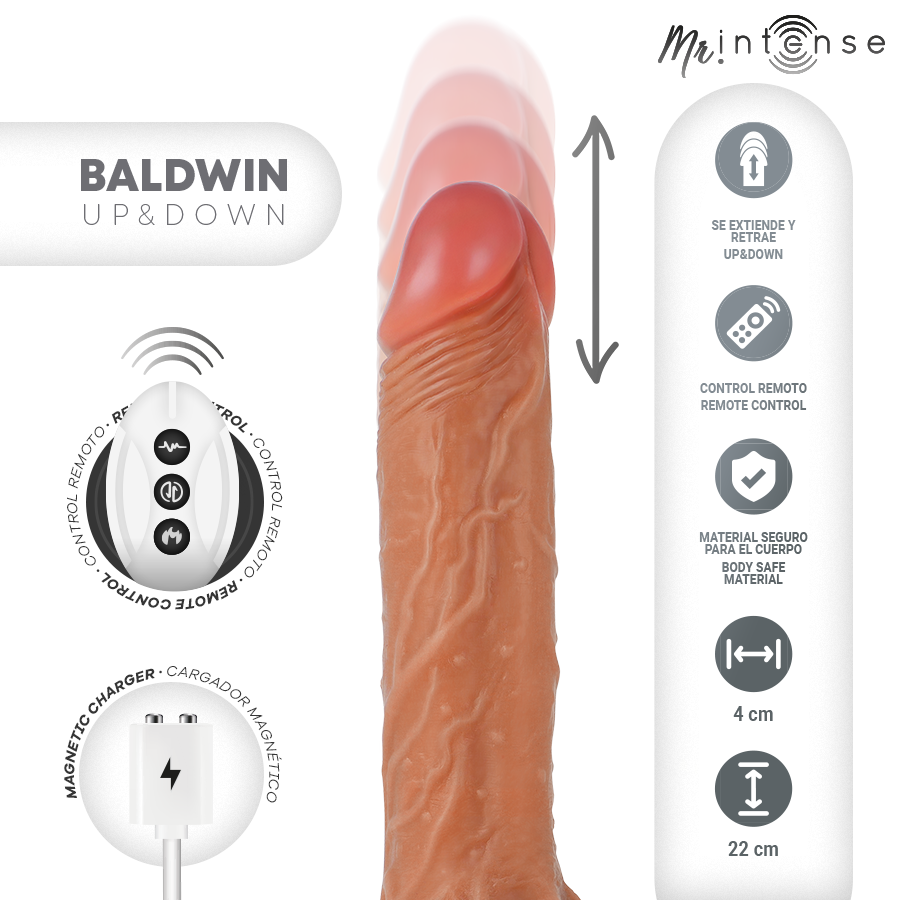 MR INTENSE - BALDWIN REALISTIC PENIS REMOTE CONTROL 22 CM -O- 4 CM - Image 3