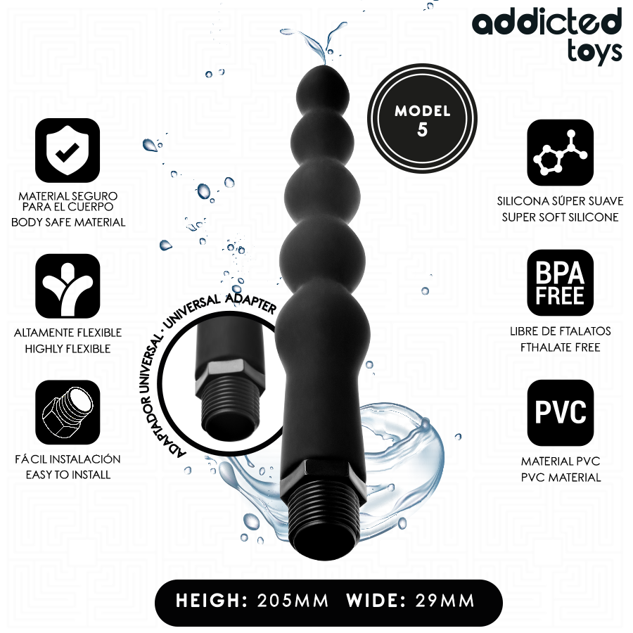 ADDICTED TOYS – ANAL CLEANER WITH UNIVERSAL ADAPTER MODEL 5
