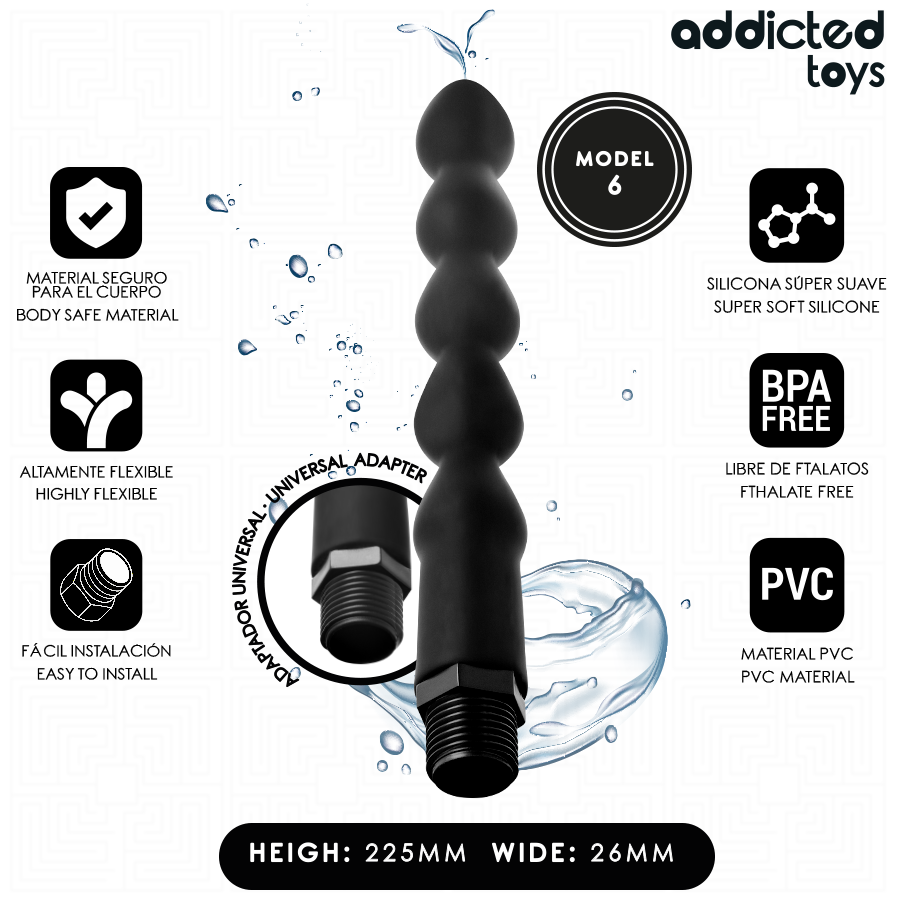 ADDICTED TOYS – ANAL CLEANER WITH UNIVERSAL ADAPTER MODEL 6