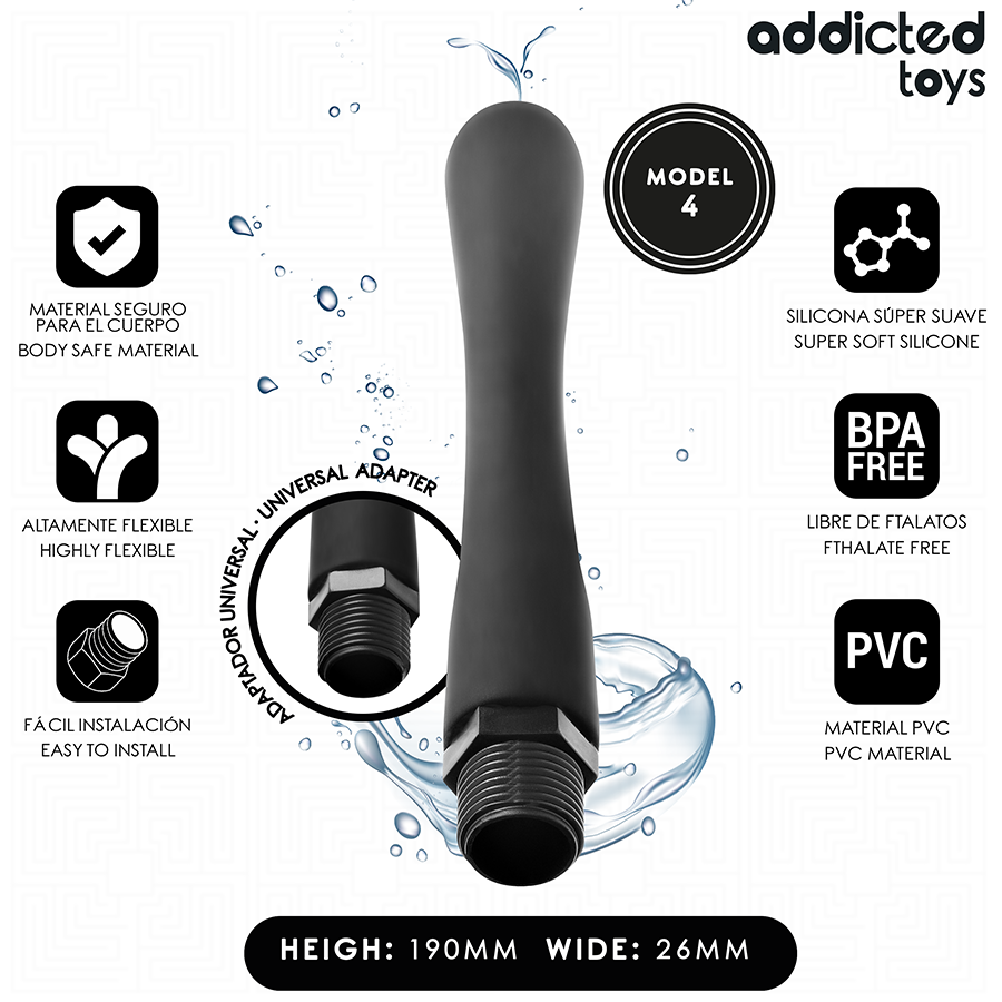 ADDICTED TOYS – ANAL CLEANER WITH UNIVERSAL ADAPTER MODEL 4