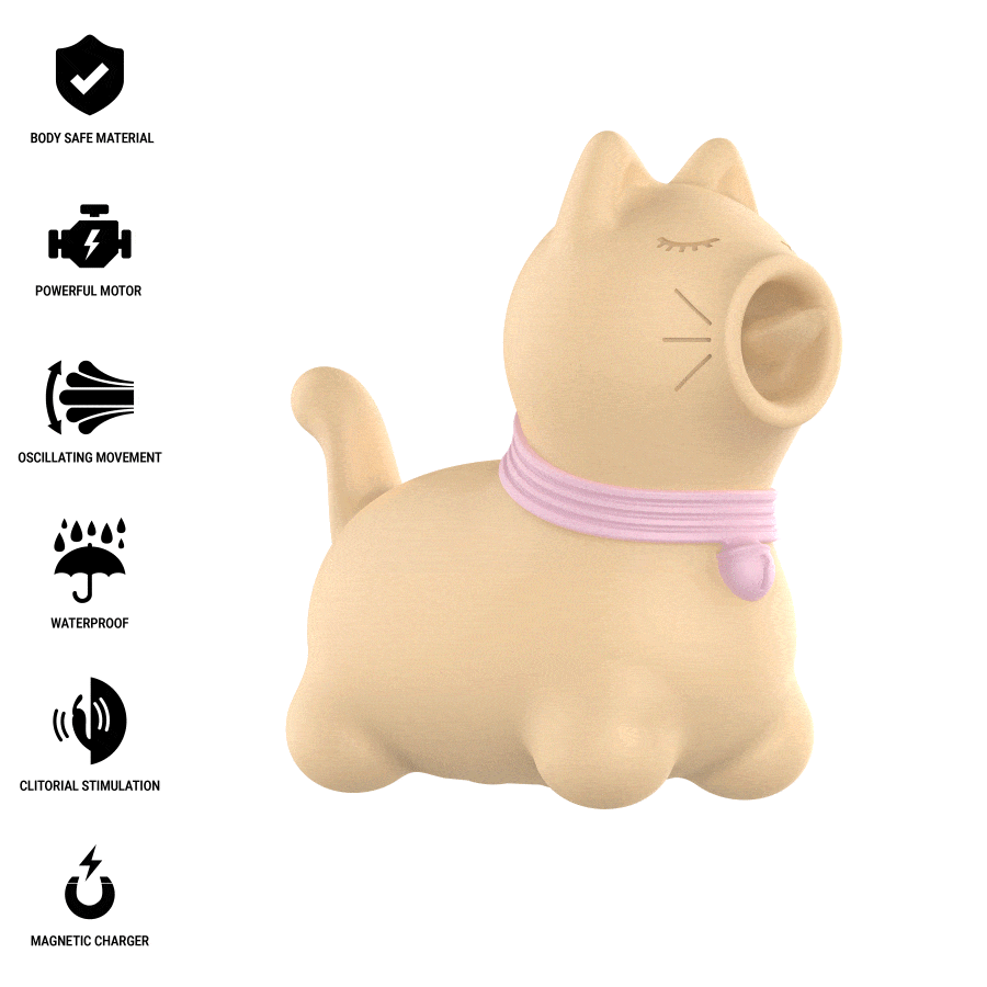 INTENSE – TOULOUSE STIMULATOR WITH 360 ROTATING TONGUE YELLOW