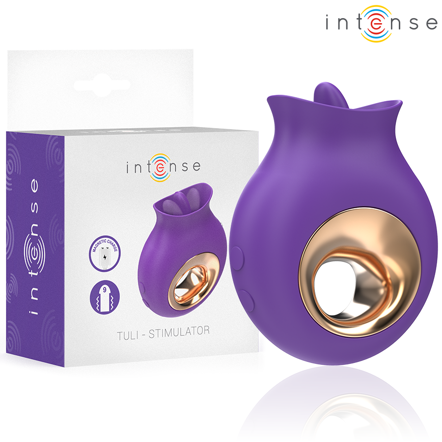 INTENSE – TULI CLITORIS STIMULATOR 9 VIBRATIONS  9 OSCILLATIONS PURPLE
