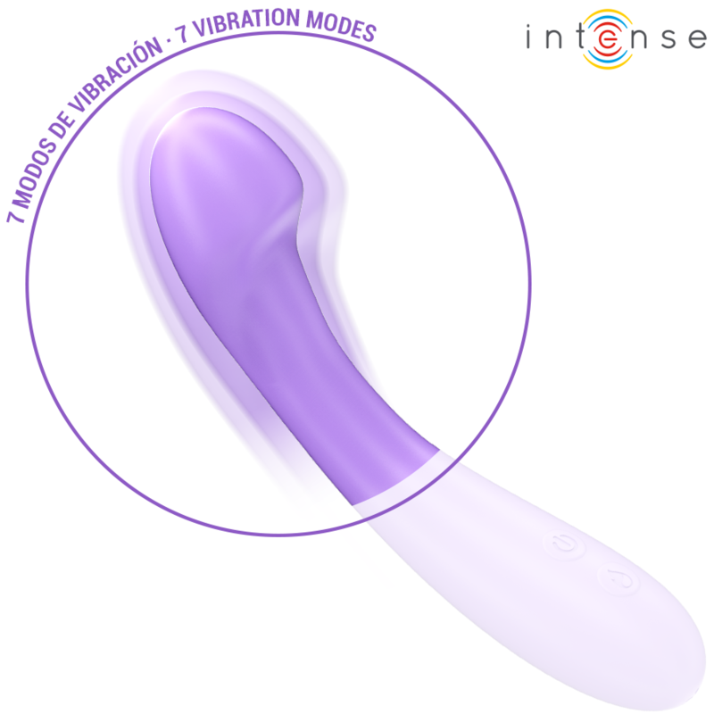 INTENSE - BECKY VIBRATOR 19 CM HEATABLE 7 VIBRATIONS PURPLE - Image 5