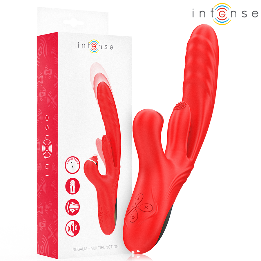 INTENSE – ROSALIA MULTIFUNCTION VIBRATOR 3 IN 1 RED