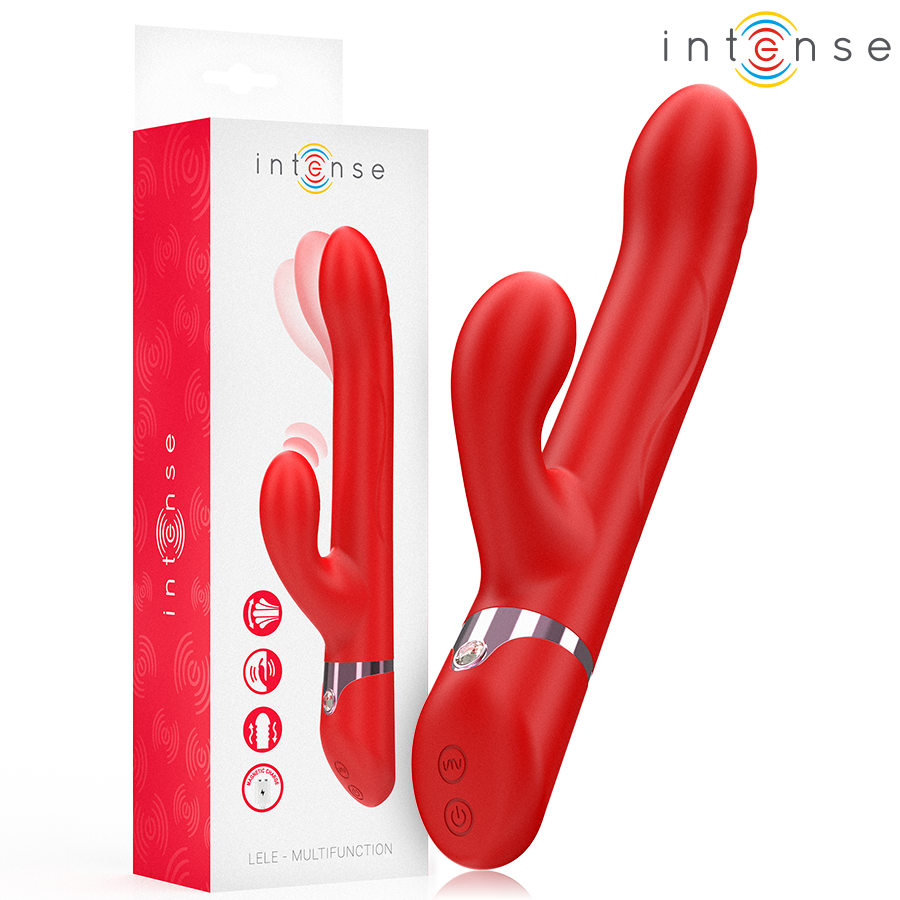 INTENSE – LELE MULTIFUNCTION VIBRATOR ROTATING  OSCILLATION  STIMULATION RED