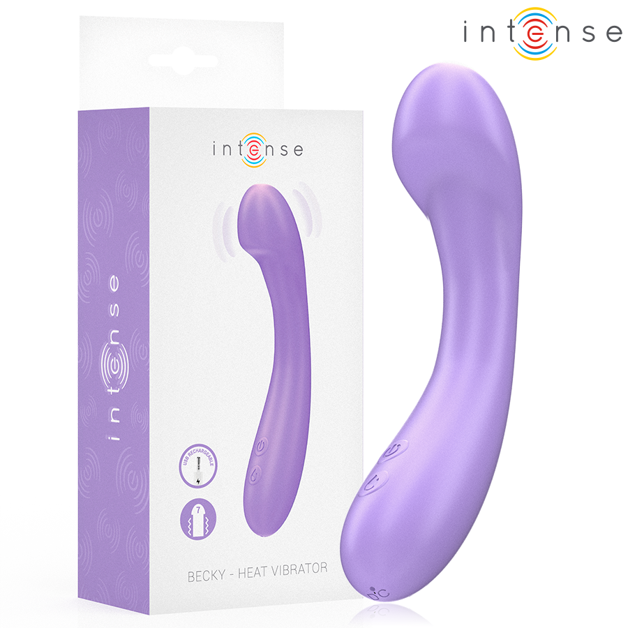 INTENSE – BECKY VIBRATOR 19 CM HEATABLE 7 VIBRATIONS PURPLE