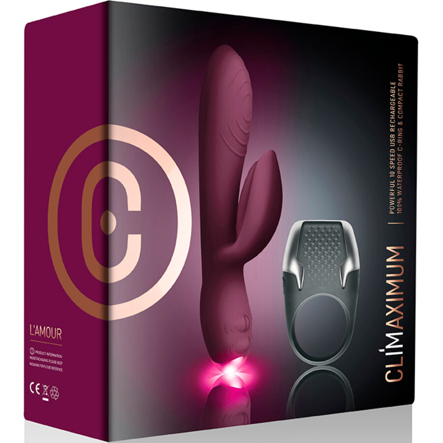 CLIMAXIMUM - LAMOUR KIT RABBIT VIBRATOR + LED COCK RING - Image 4