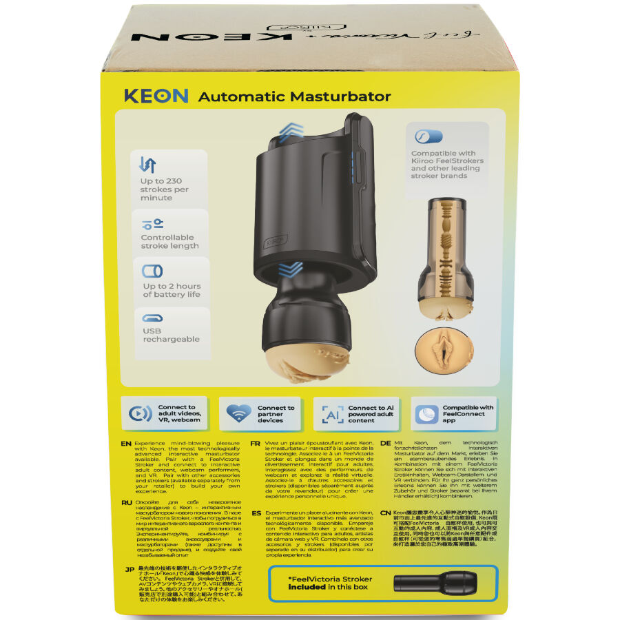 KIIROO – KEON WIFI COMBO VICTORIA JUNE AUTOMATIC MASTURBATOR + FEEL STROKER