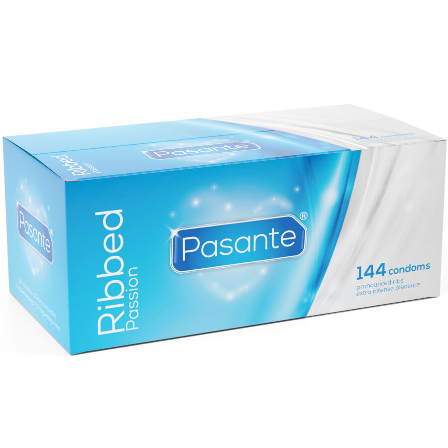 PASANTE – RIBBED PASSION CONDOMS BOX 144 UNITS